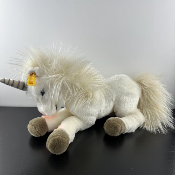 Steiff Starly Unicorn White 015045 NEW Plush Stuffed Animal 17” - Picture 2 of 9
